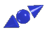 Blue Tumbling Ball and 2 Cones