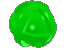 Green Spinning Ball Enclosed with Webbing